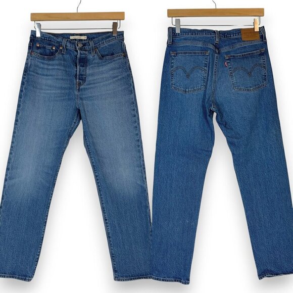 Levi's Wedgie Straight Jeans Button Fly 28 - Picture 13 of 13
